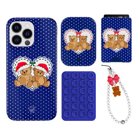 Winter Teddy iPhone Bundle Set - Wallet