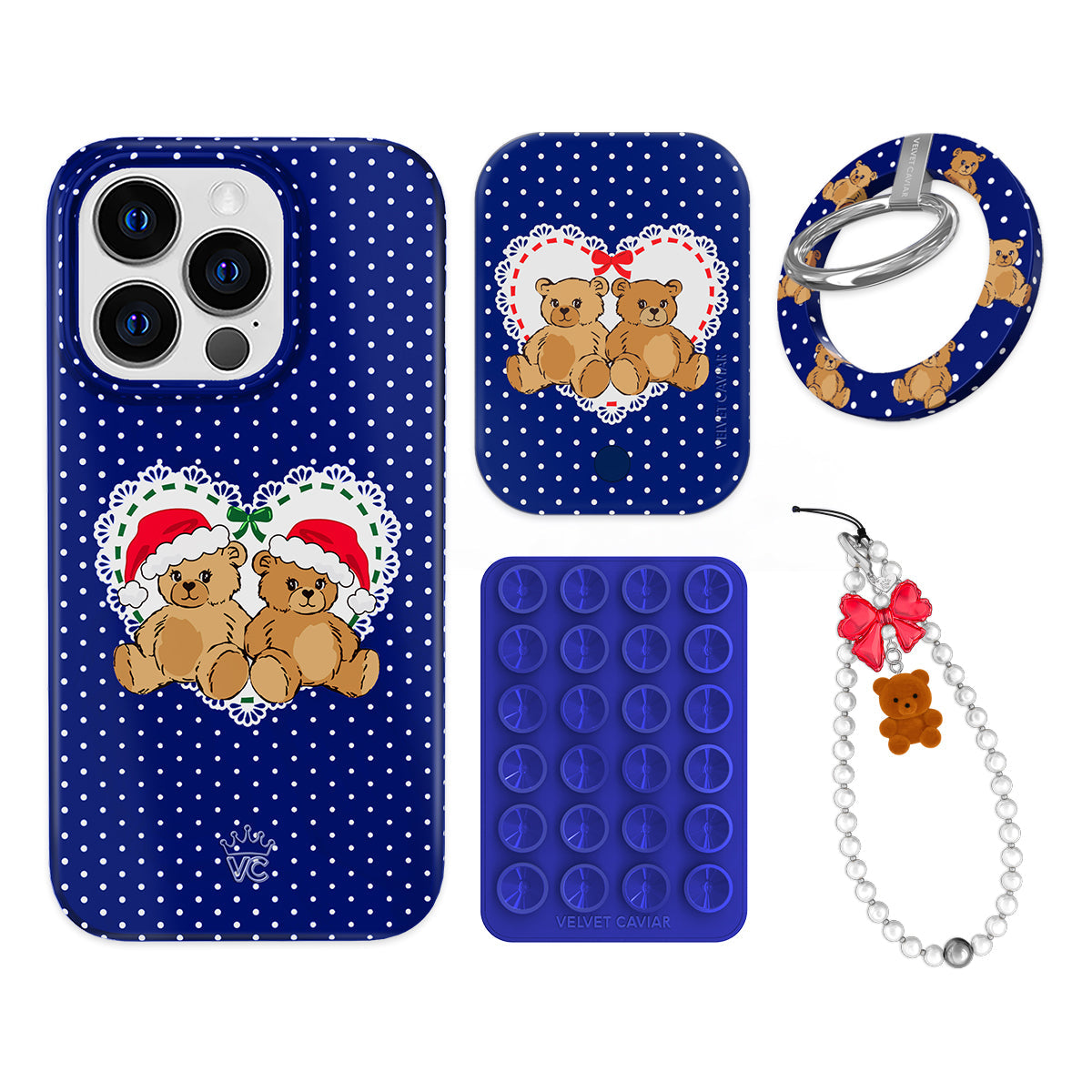 Winter Teddy iPhone Bundle Set - Grip