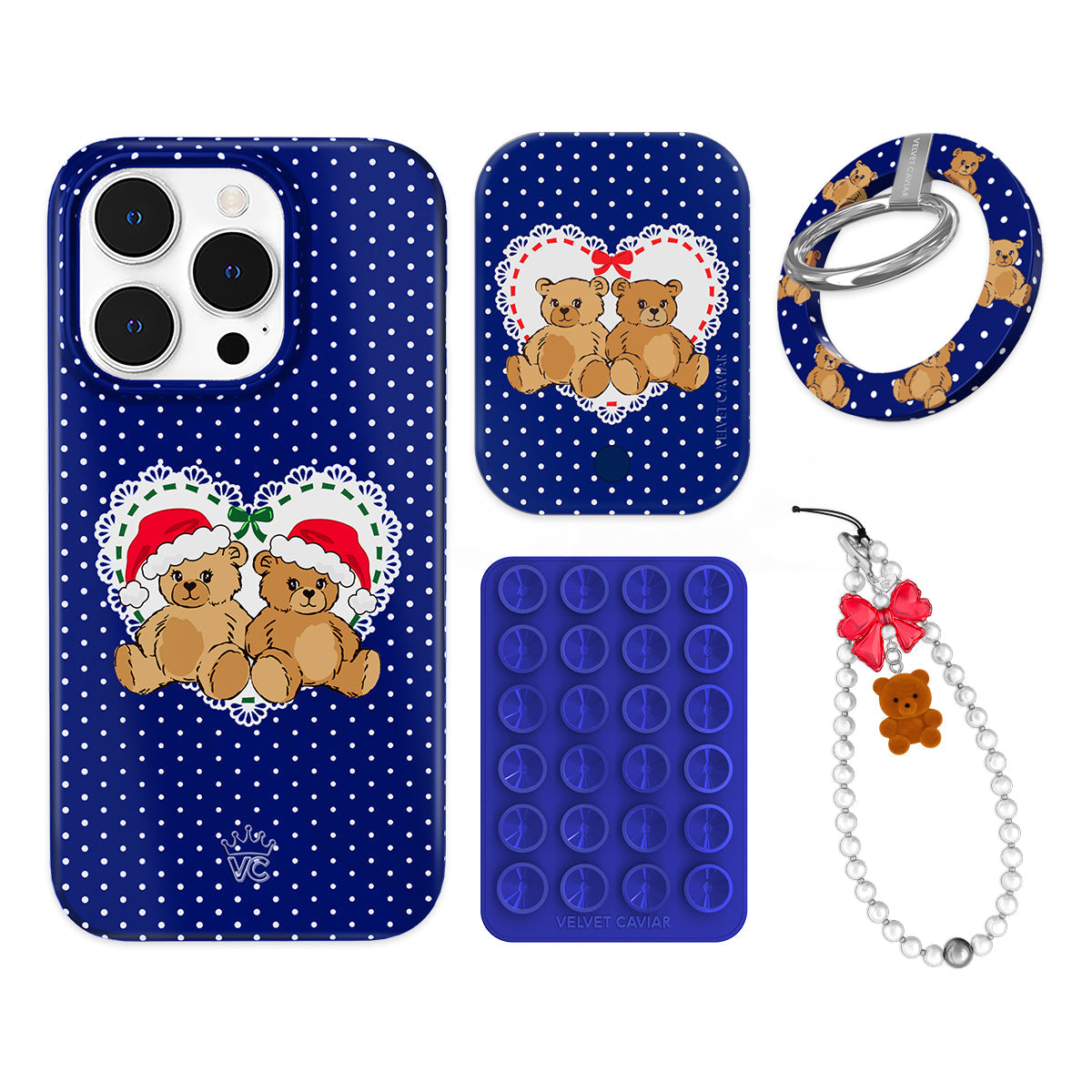 Winter Teddy iPhone Bundle Set - Grip