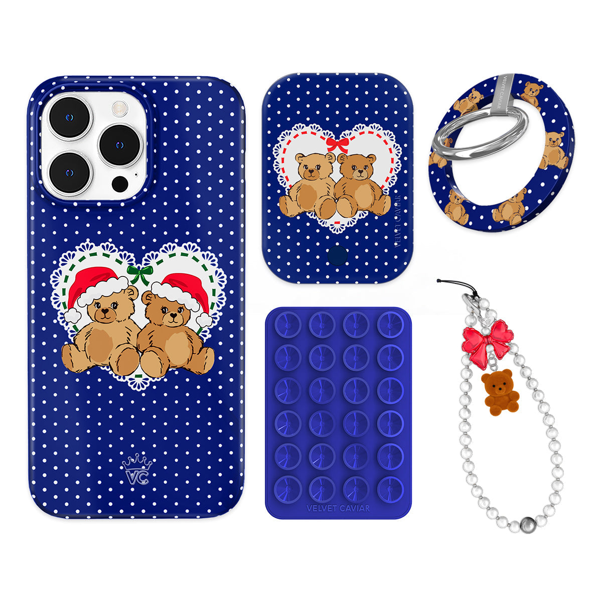 Winter Teddy iPhone Bundle Set - Grip