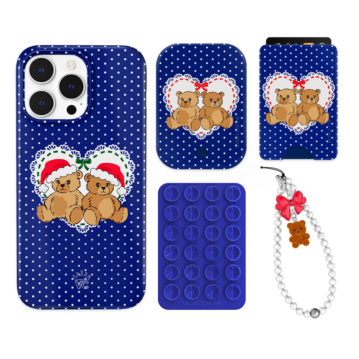 Winter Teddy iPhone Bundle Set - Wallet