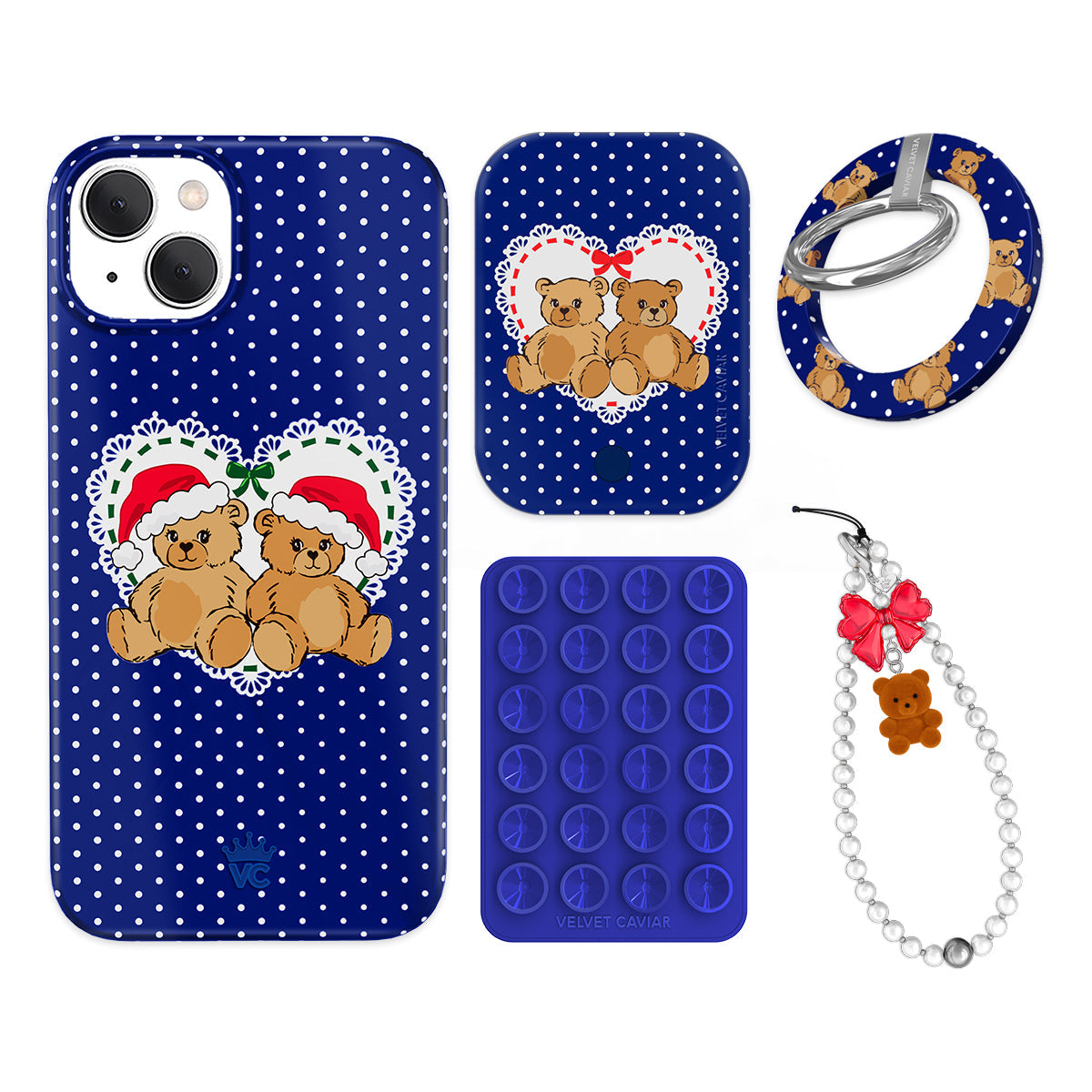 Winter Teddy iPhone Bundle Set - Grip