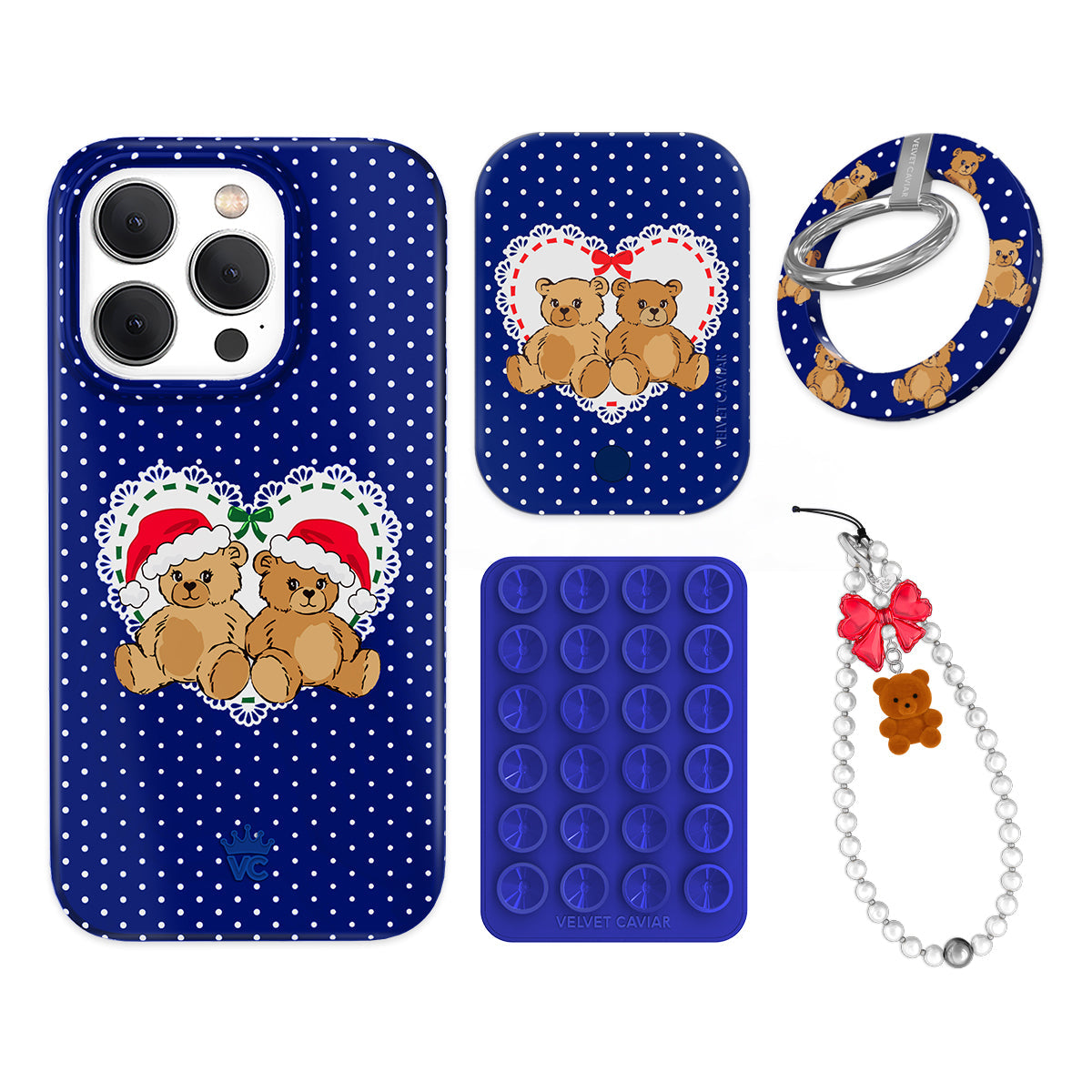 Winter Teddy iPhone Bundle Set - Grip