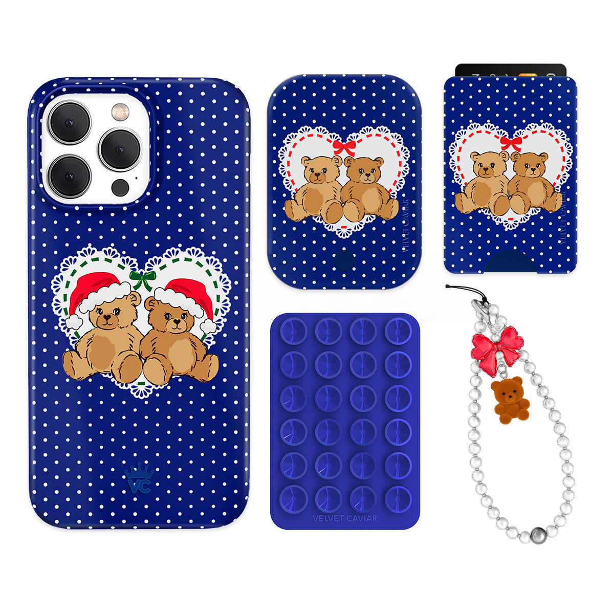 Winter Teddy iPhone Bundle Set - Wallet