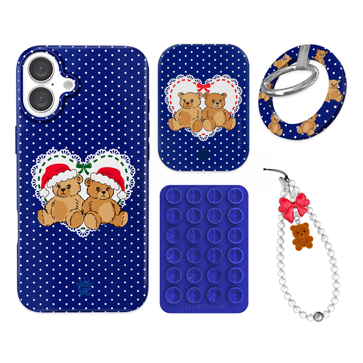 Winter Teddy iPhone Bundle Set - Grip
