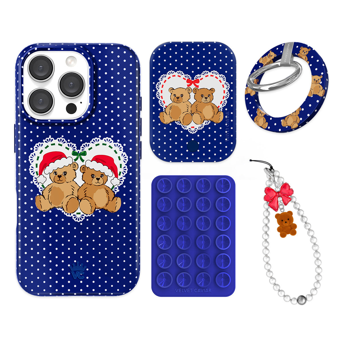 Winter Teddy iPhone Bundle Set - Grip