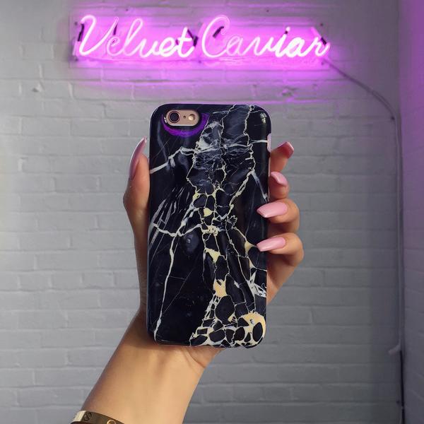 Black Panther Marble iPhone Case