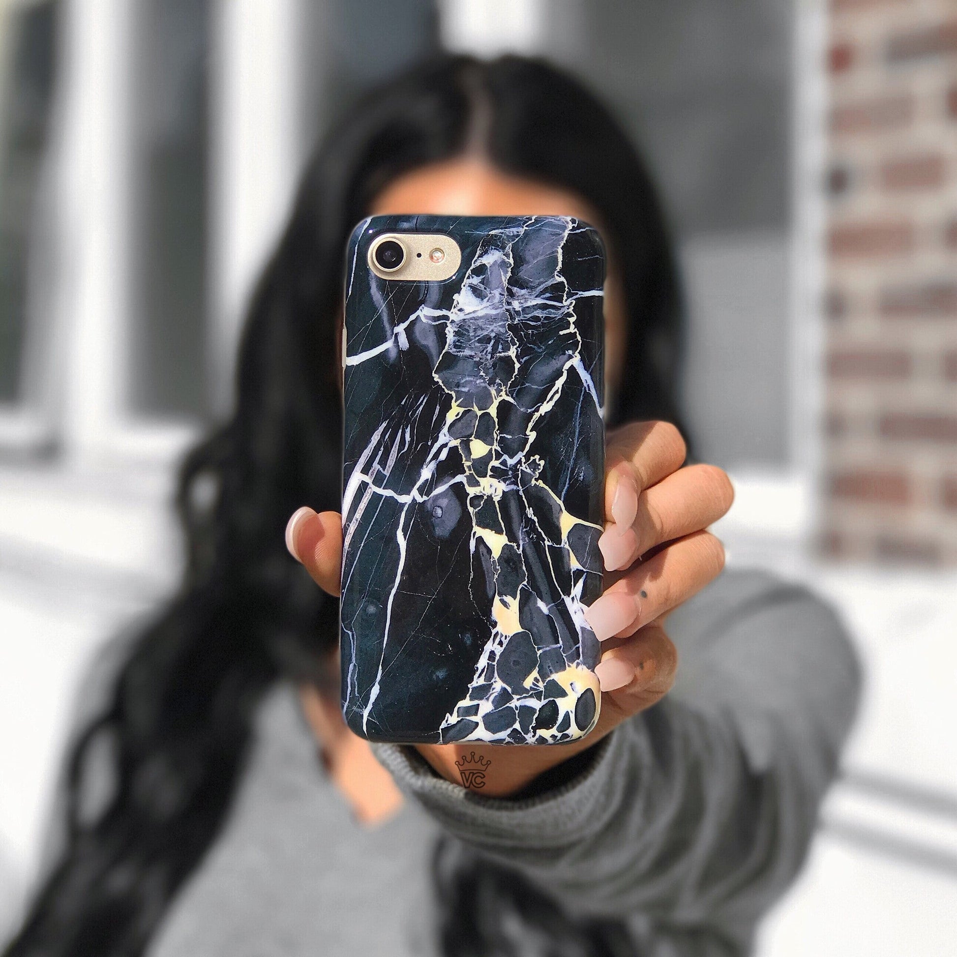 Black Panther Marble iPhone Case