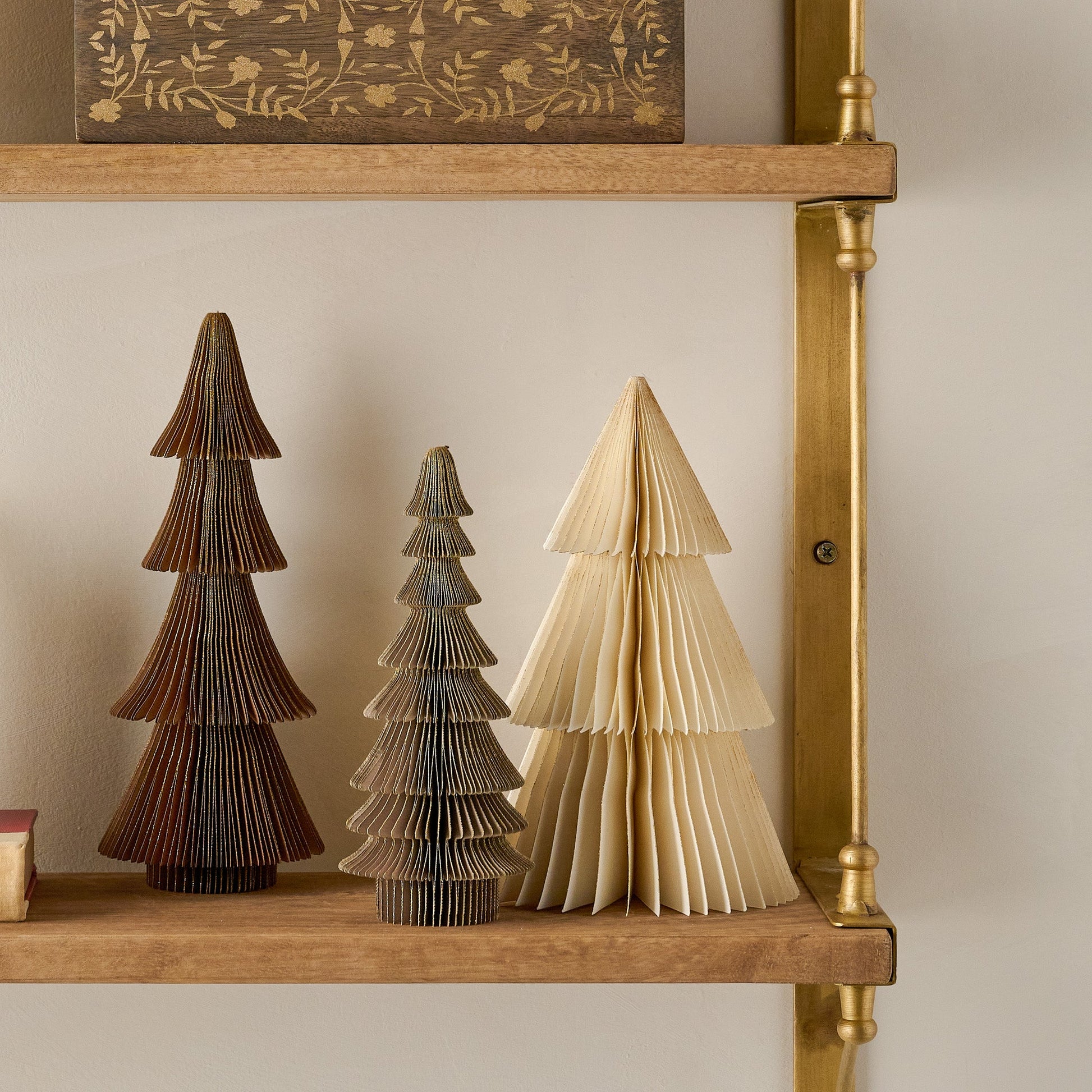 Winter Neutrals Set of 9 Decorative Paper Trees