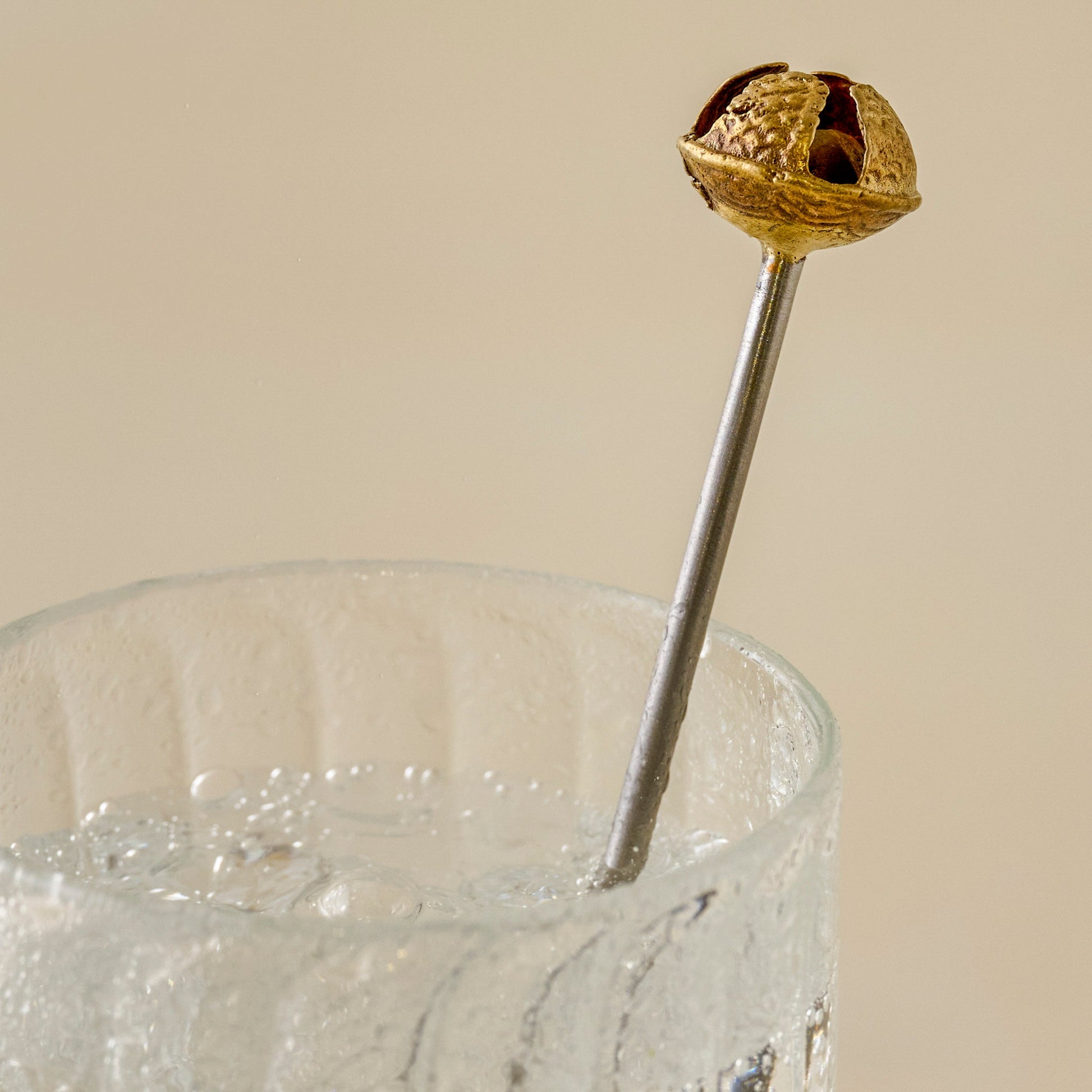 Brass Jingle Bell Cocktail Stirrers