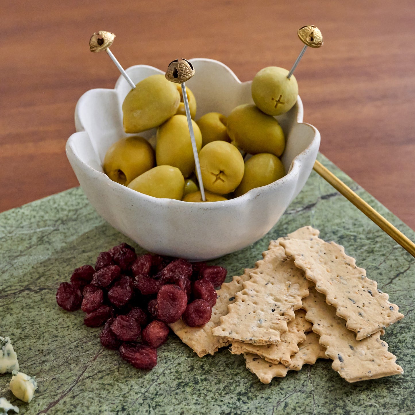 Brass Jingle Bell Cocktail Picks