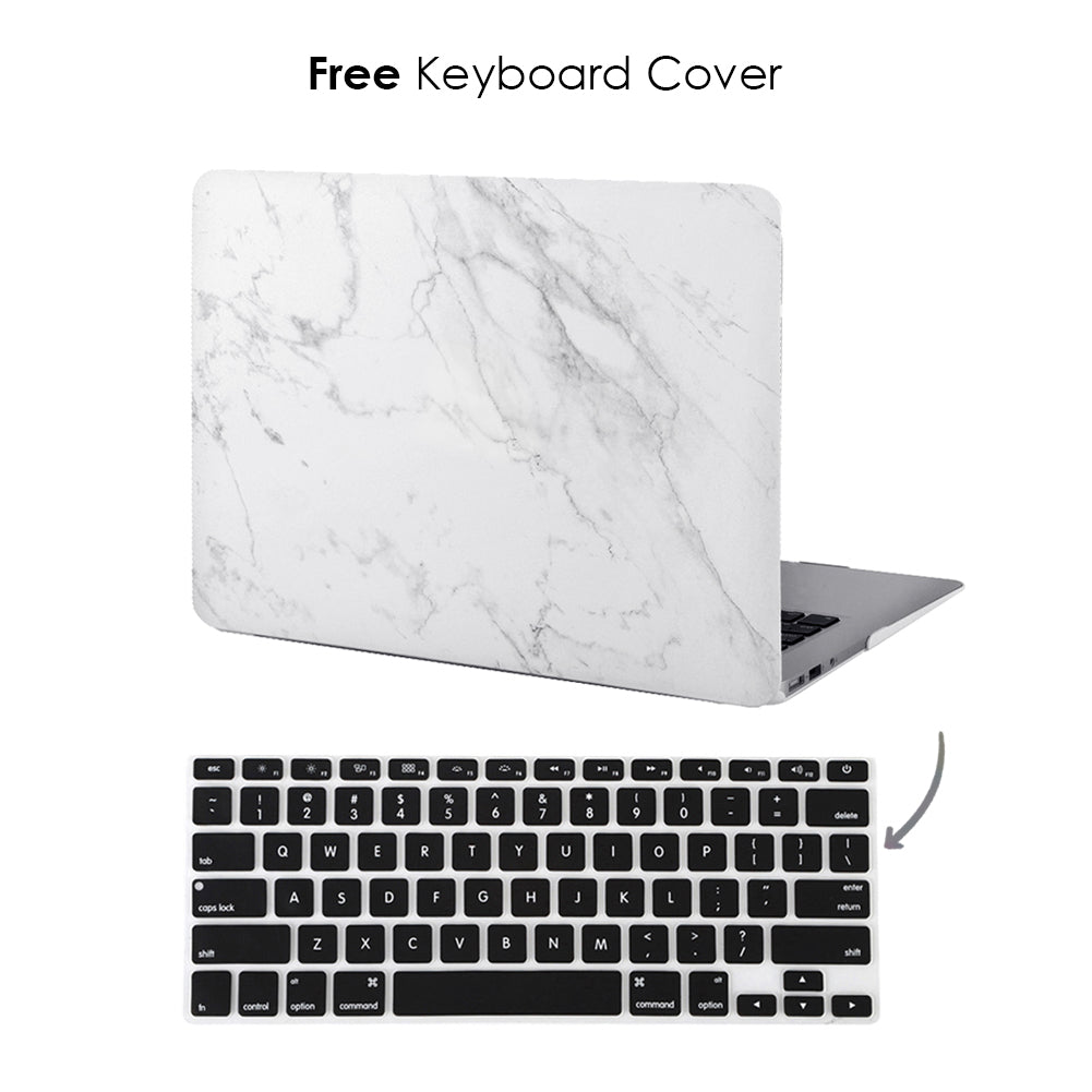 White Marble MacBook Case