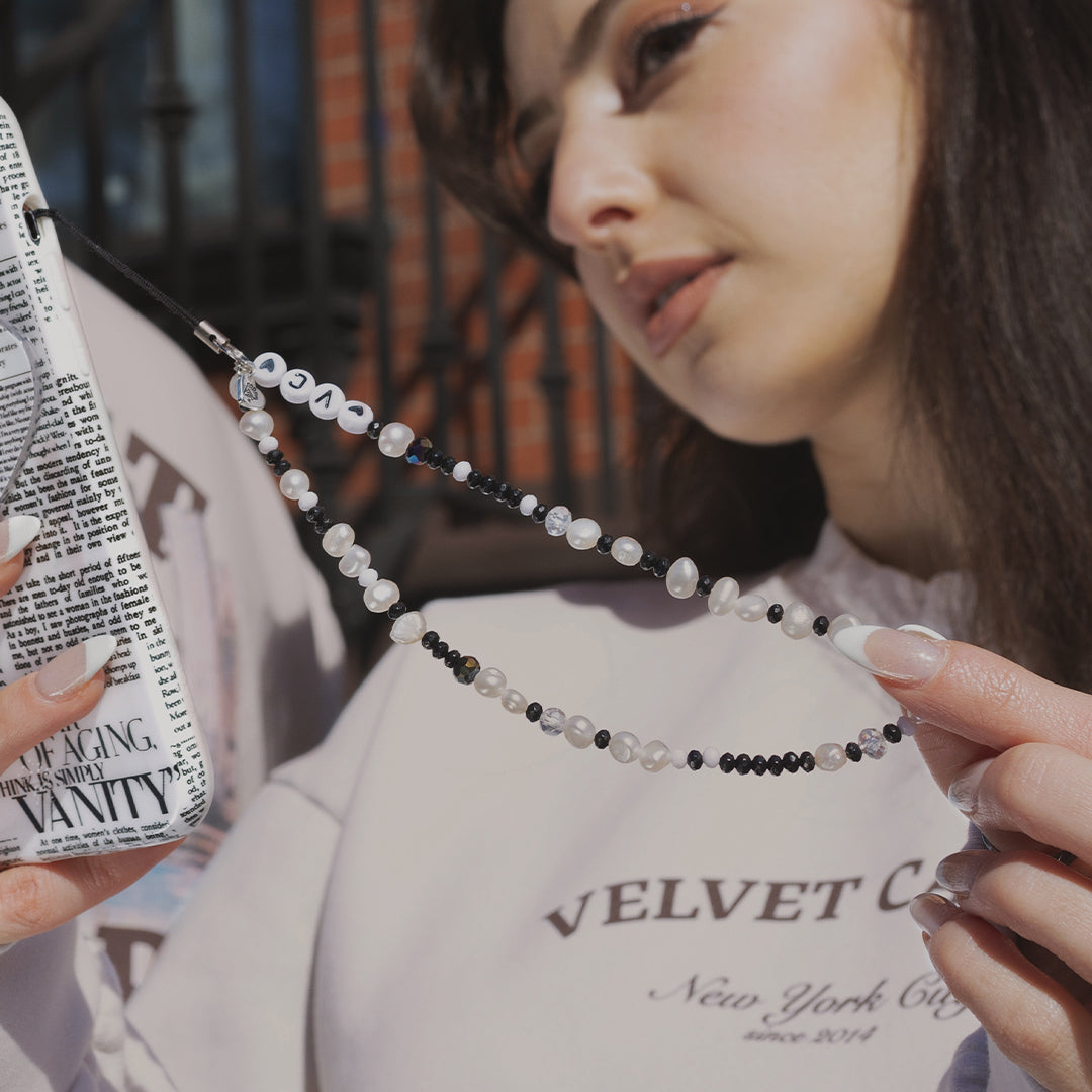 Black & White Phone Charm