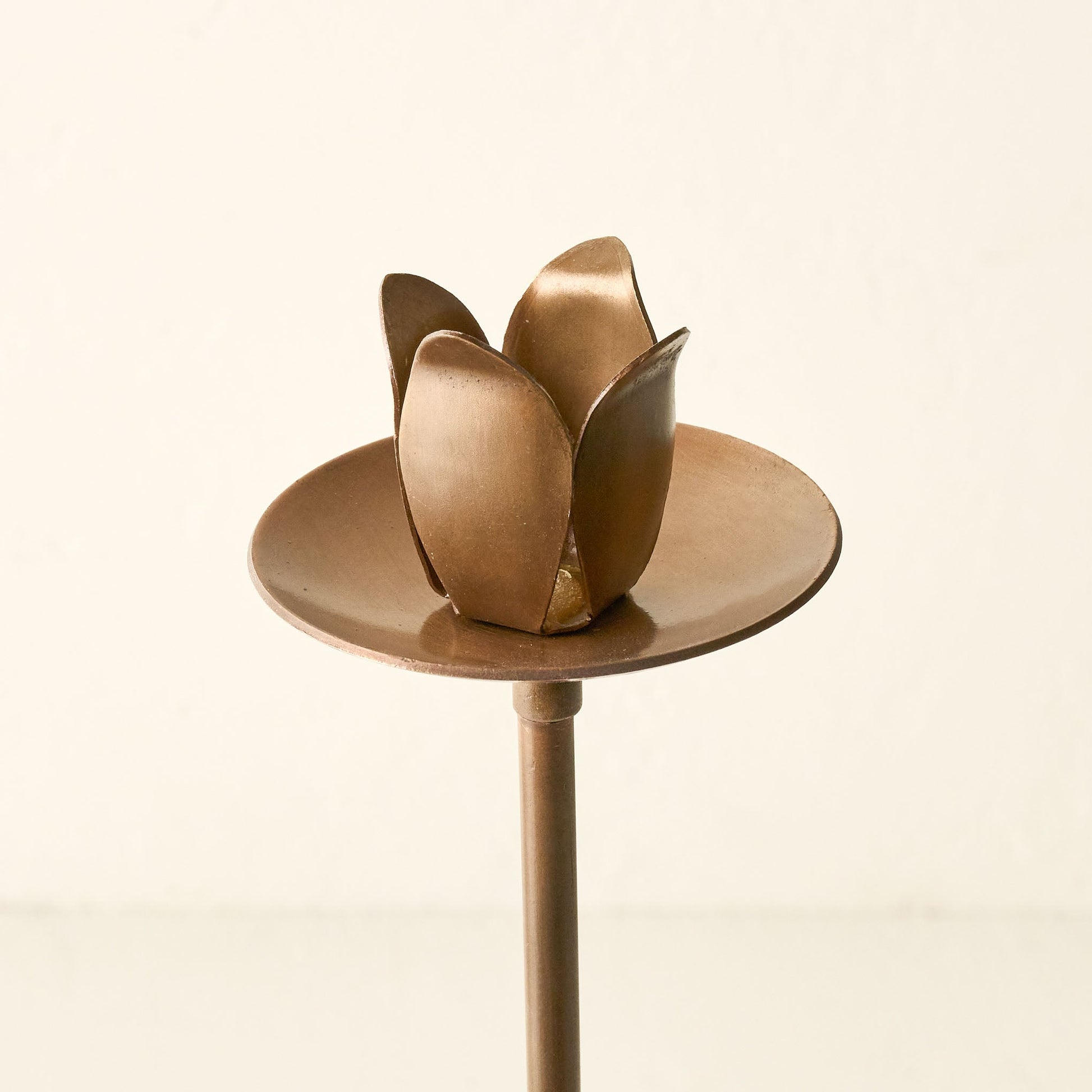 Antique Brass Tulip Taper Holder