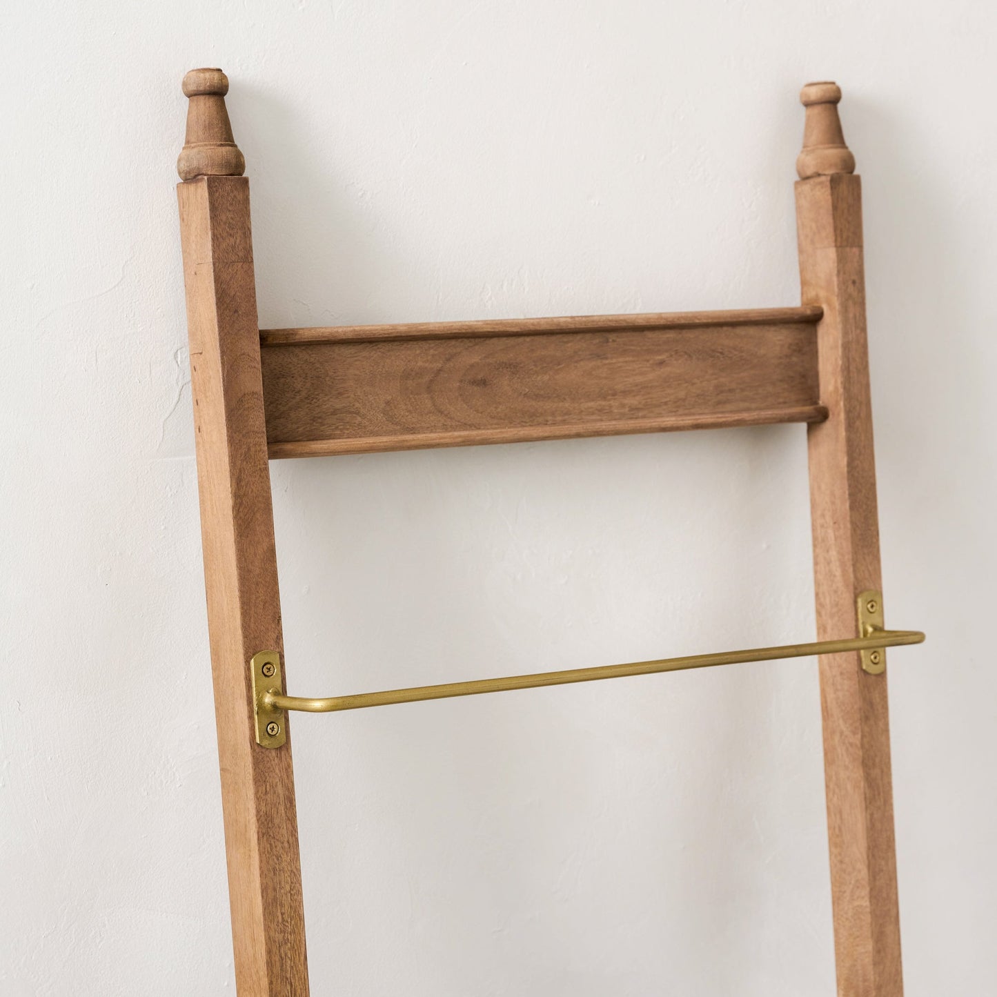 Brass and Wood Library Ladder