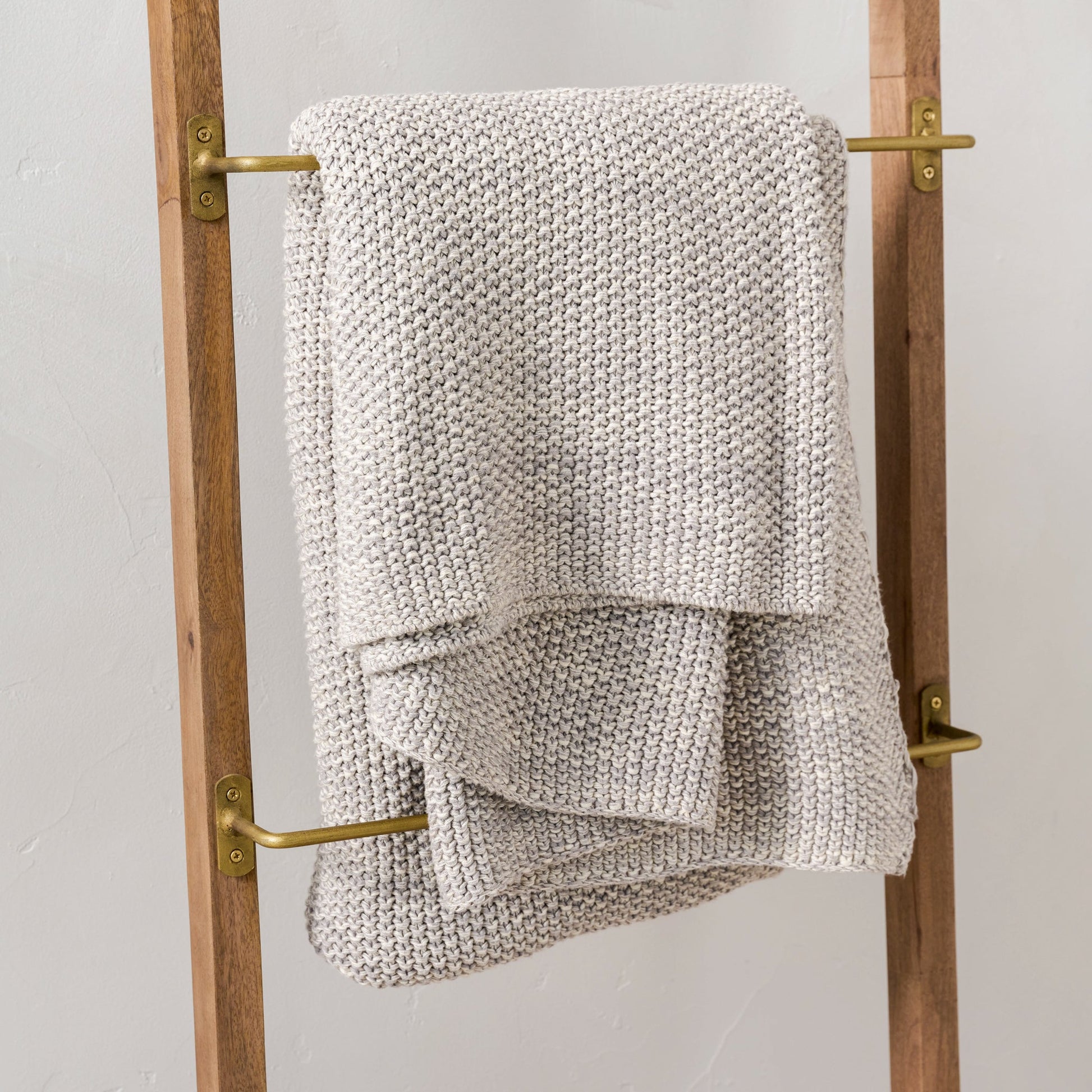 Brass and Wood Library Ladder