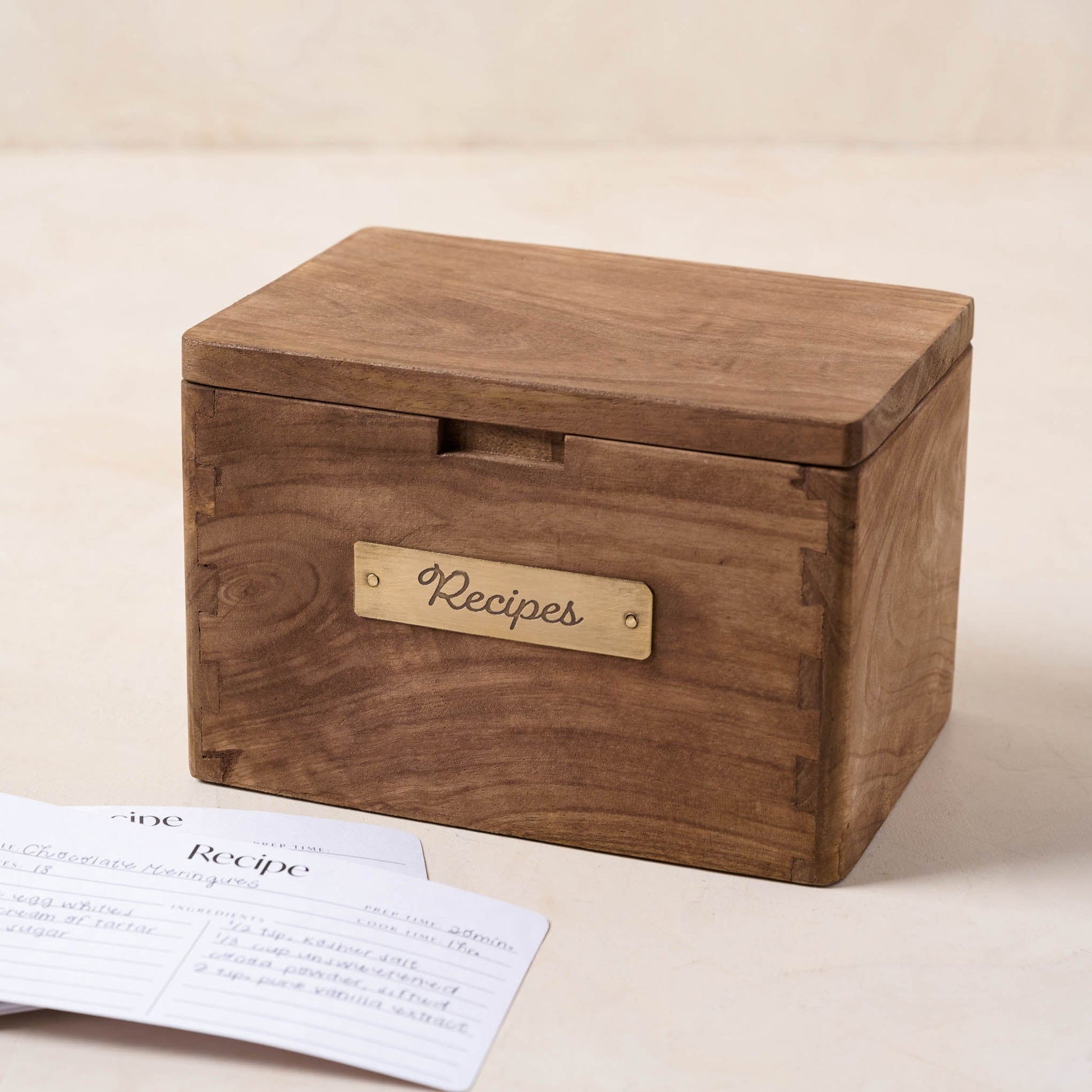 Antiqued Wood Recipe Box