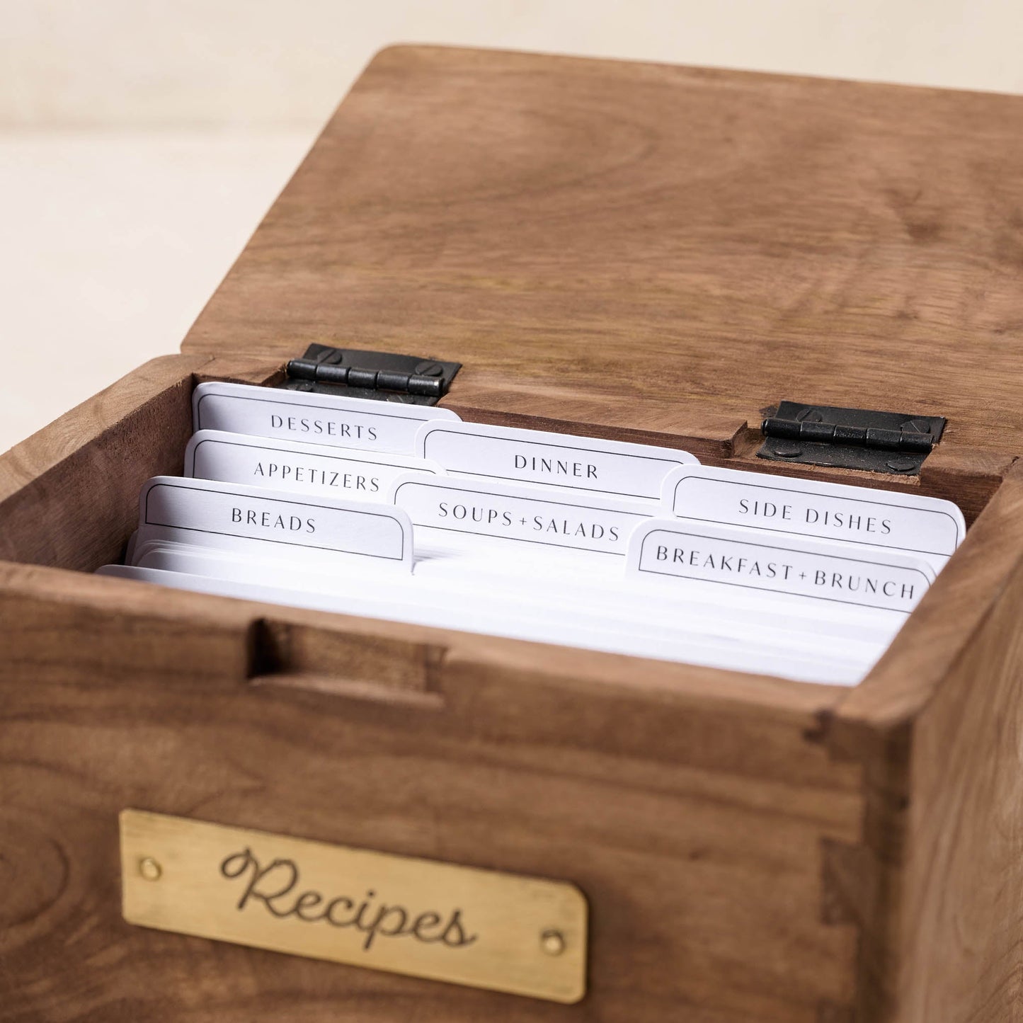 Antiqued Wood Recipe Box