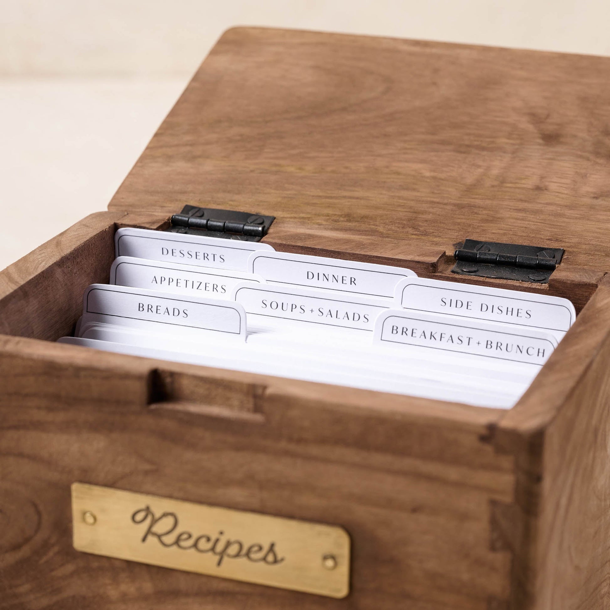Antiqued Wood Recipe Box