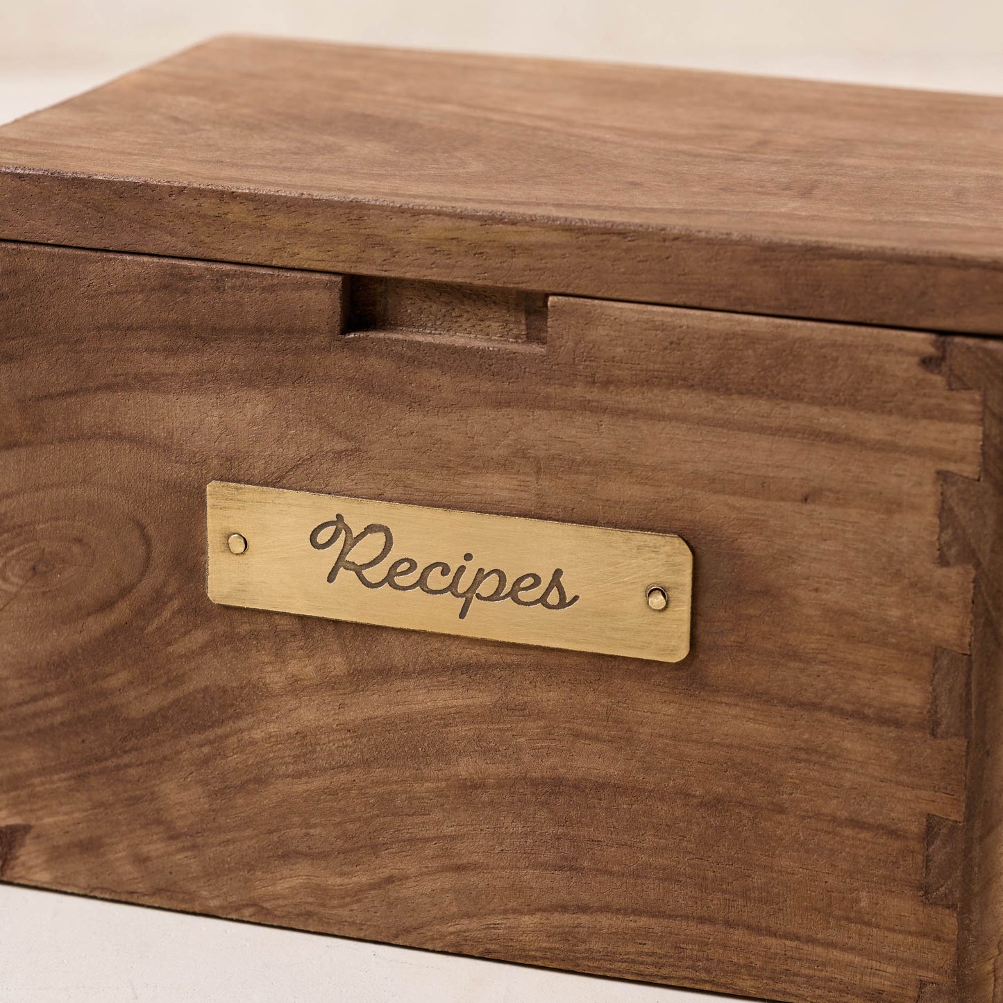Antiqued Wood Recipe Box