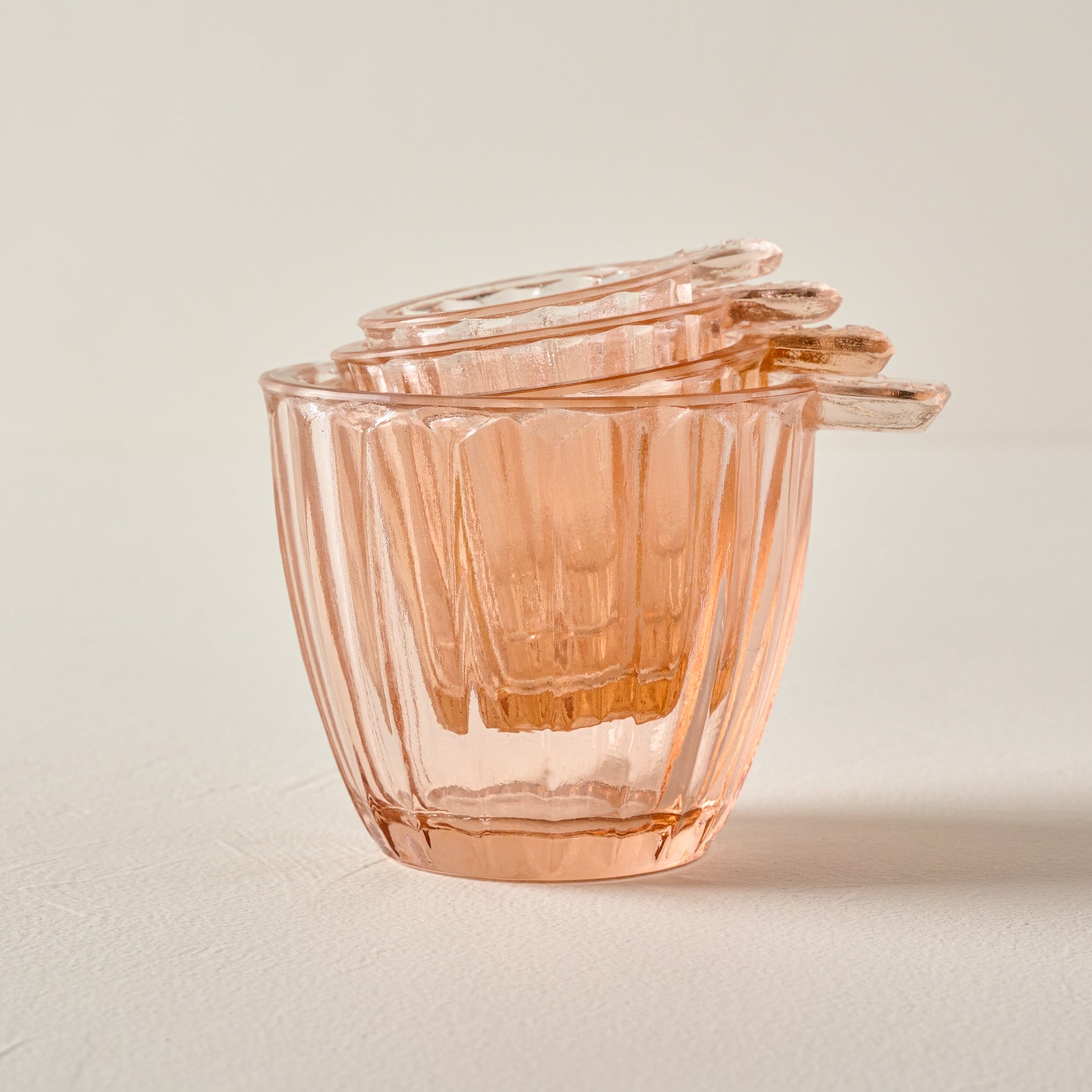 Blush Glass Measuring Cup Set