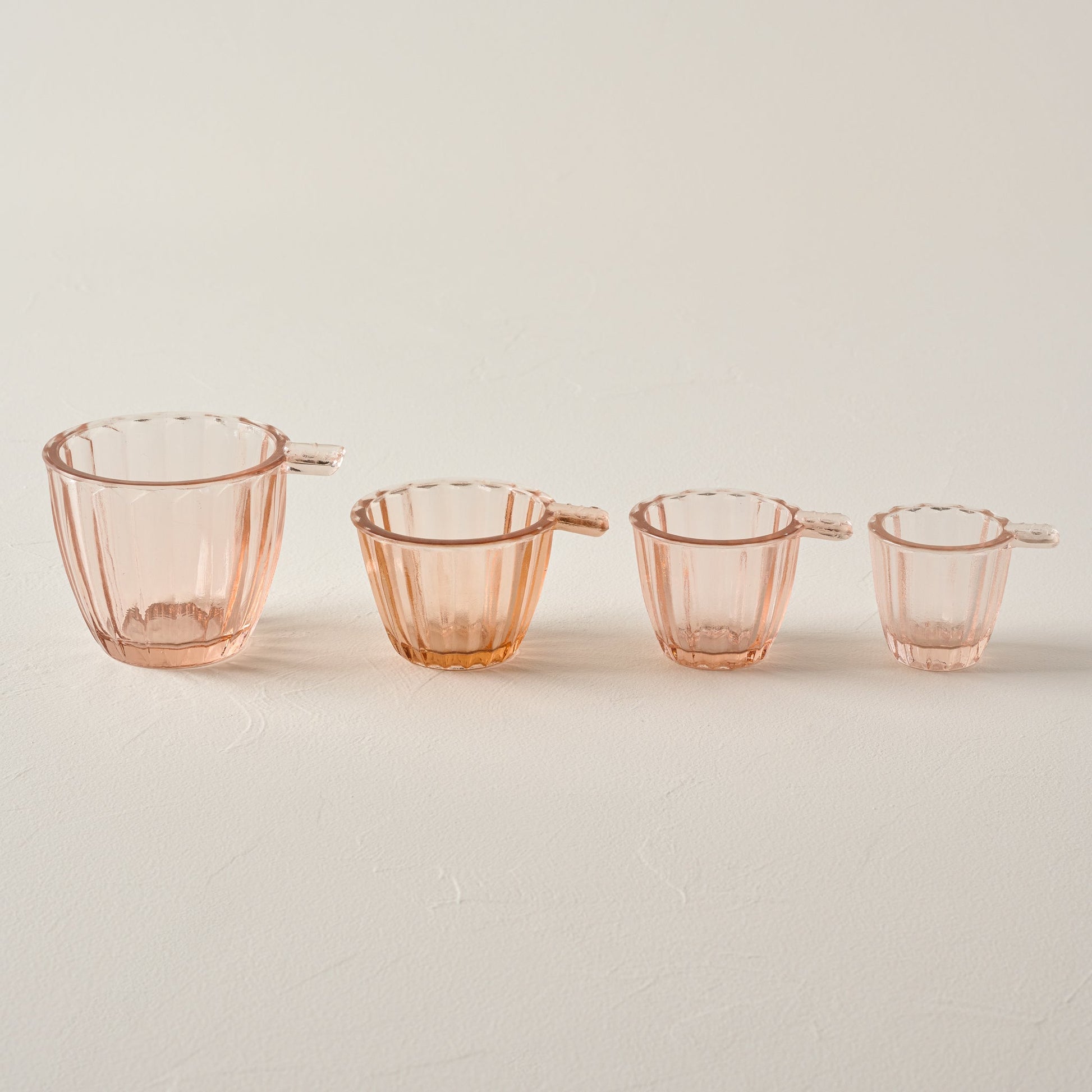 Blush Glass Measuring Cup Set