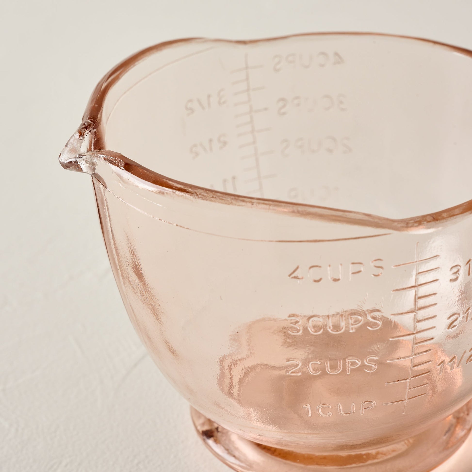 Blush Glass 4 Cup Measuring Cup