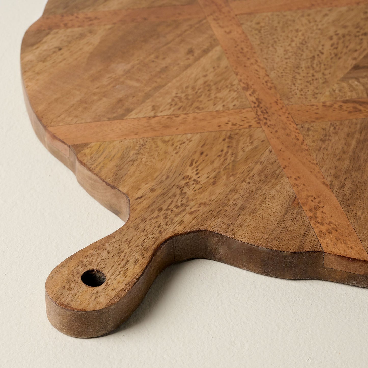 Antiqued Wood Round Serving Board