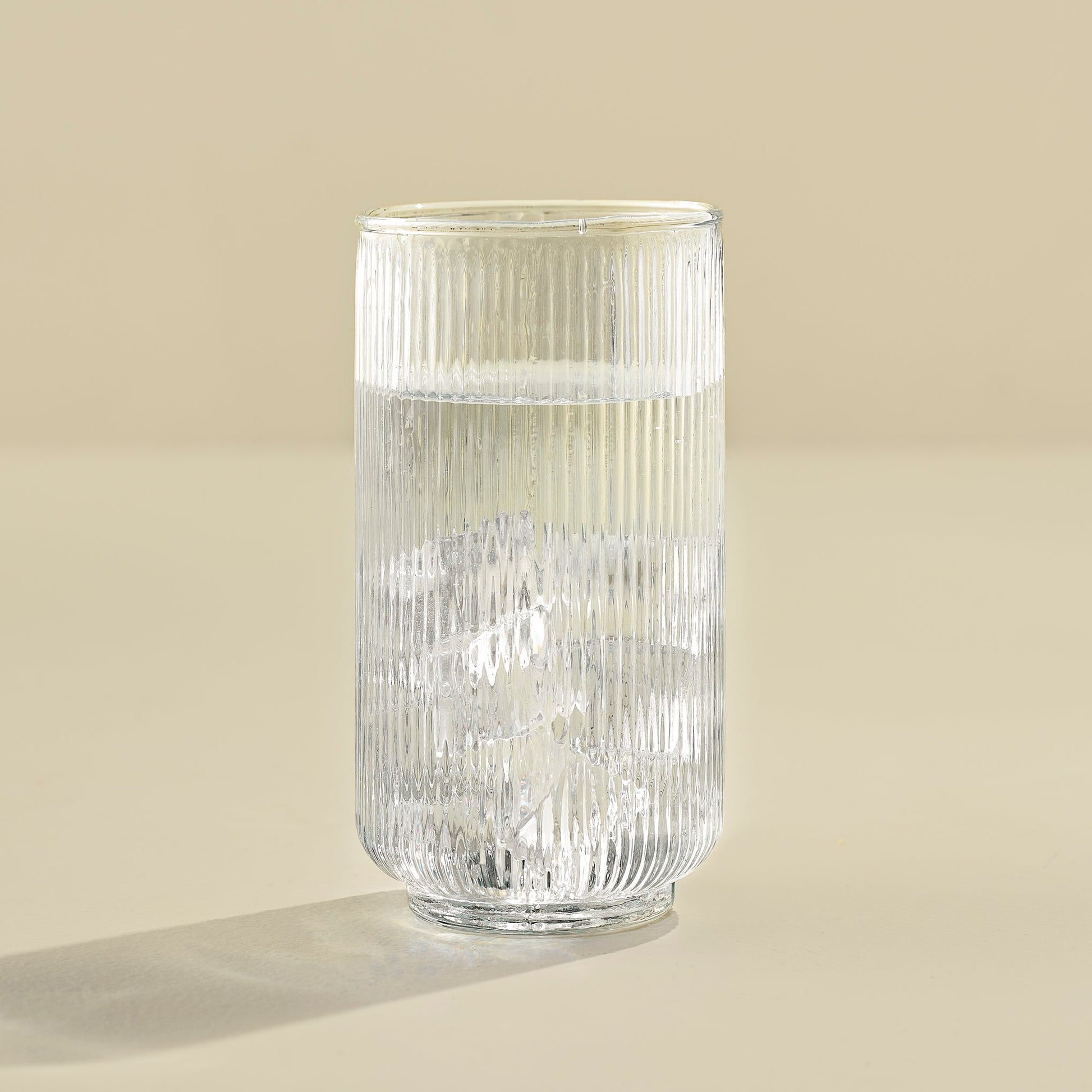Atlas Ribbed Glass Tumbler