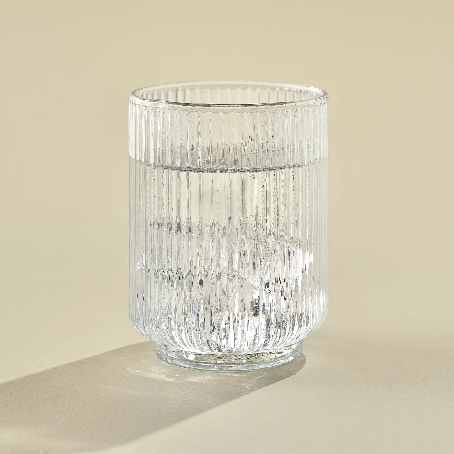Atlas Ribbed Glass Tumbler