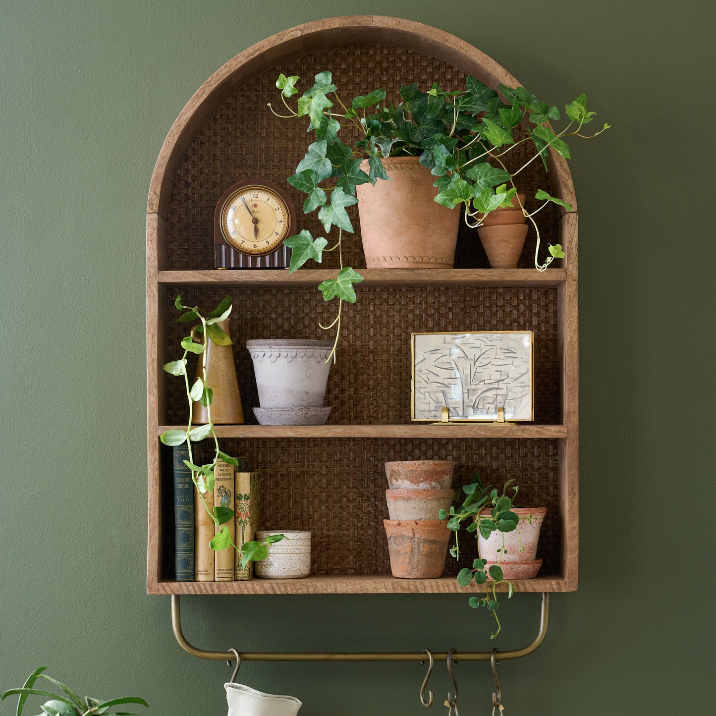 Belmar Arched Woven Wall Shelf