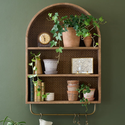 Belmar Arched Woven Wall Shelf