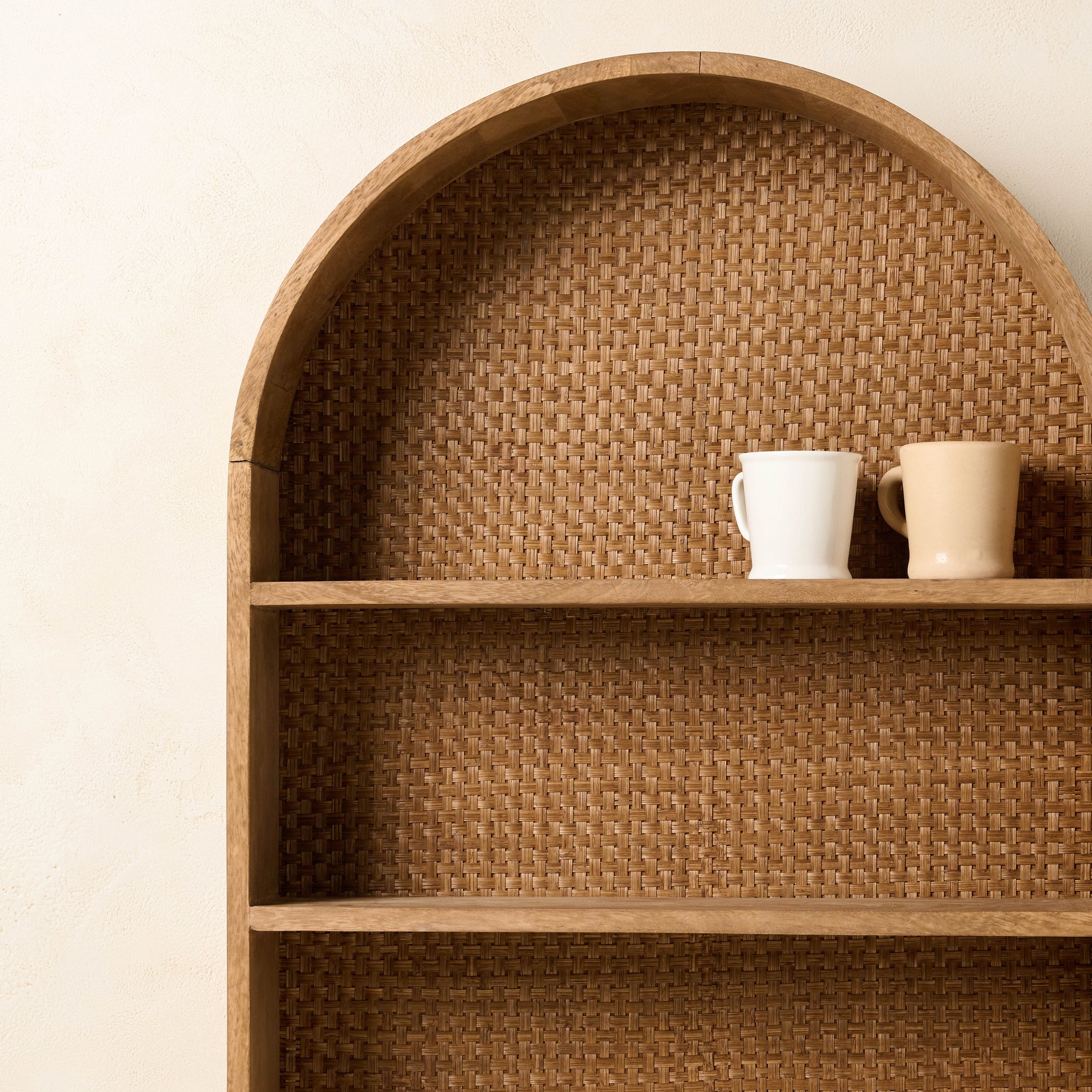 Belmar Arched Woven Wall Shelf
