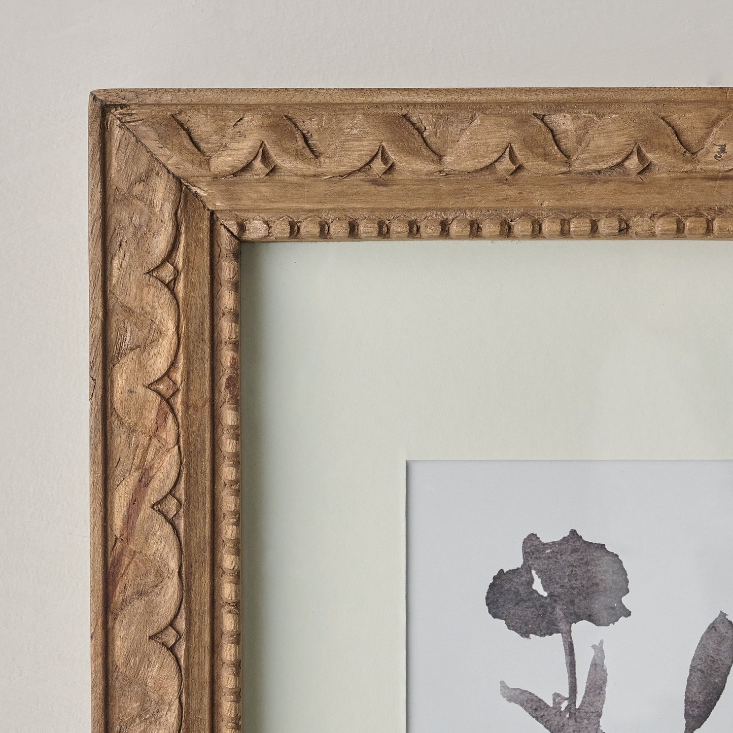 Willa Antiqued Wood Wall Frame with Matte