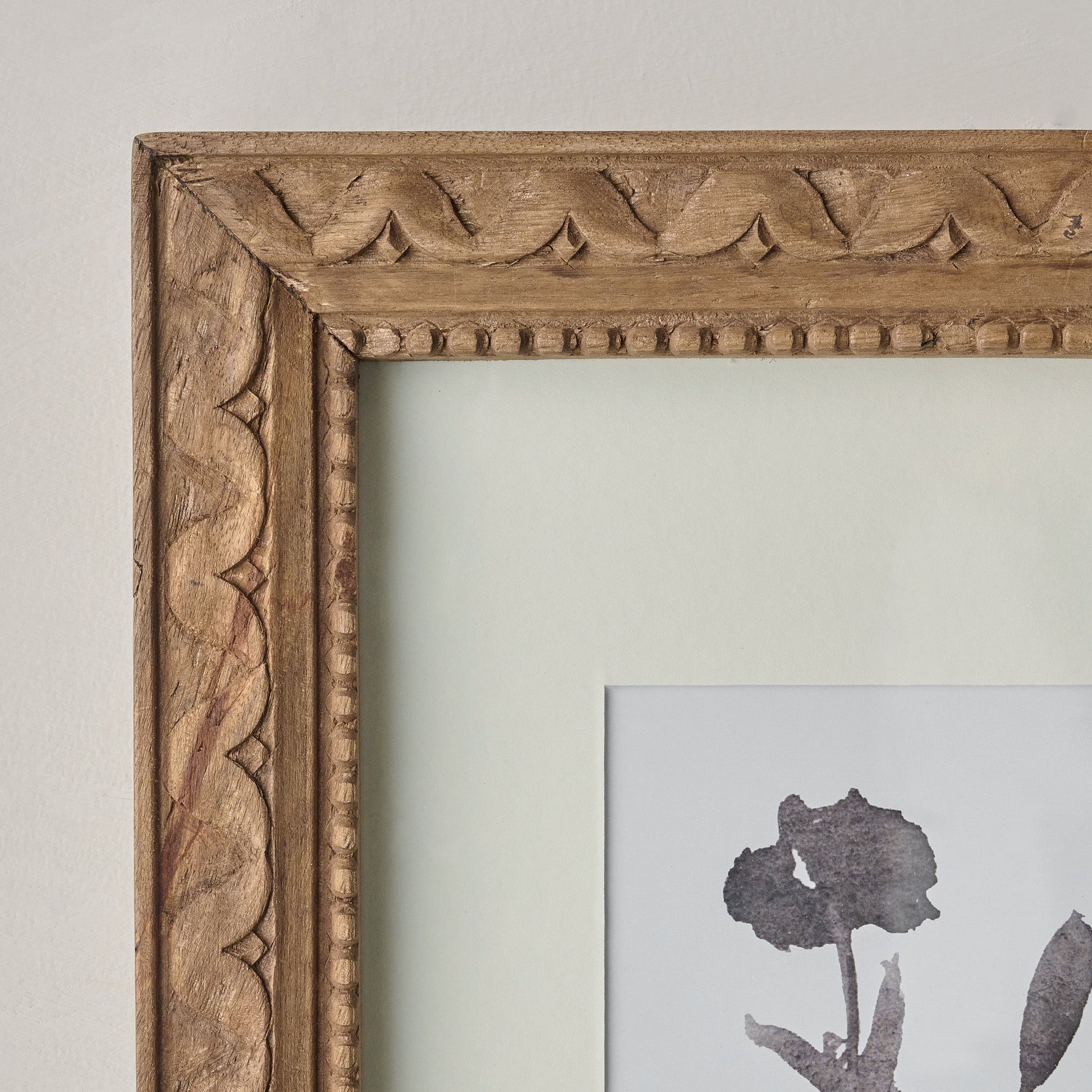 Willa Antiqued Wood Wall Frame with Matte
