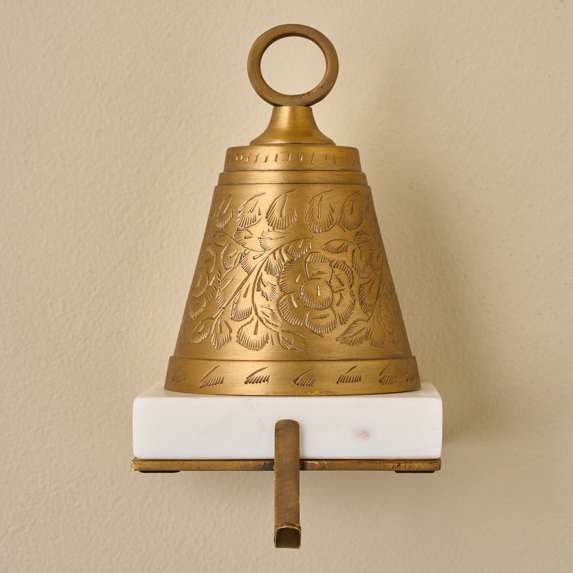 Antiqued Bell Stocking Holder
