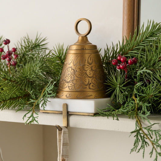 Antiqued Bell Stocking Holder