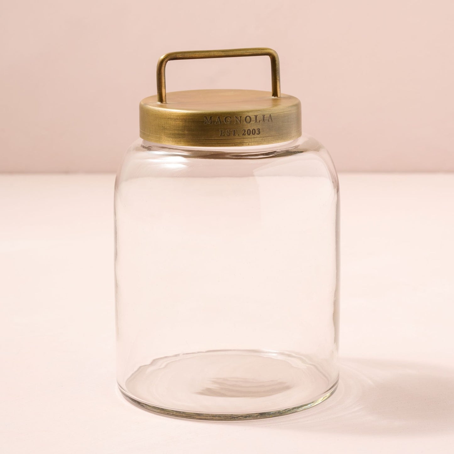 Antique Brass and Glass Canister