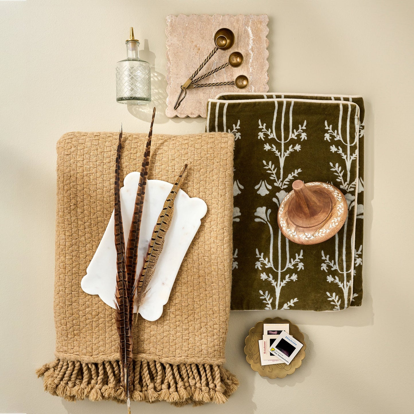 Antique Brass Twisted Measuring Spoons