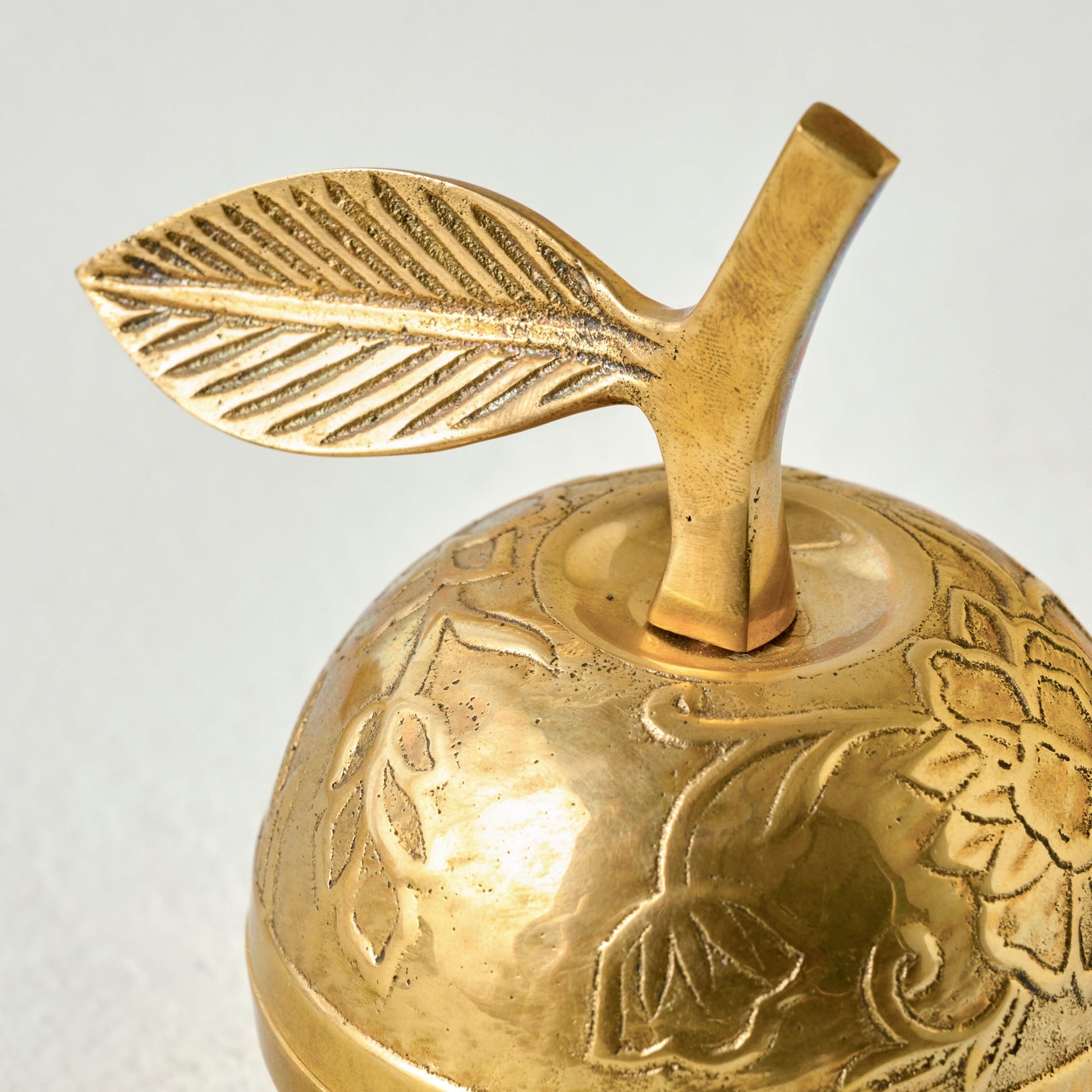 Antique Inspired Brass Apple Box