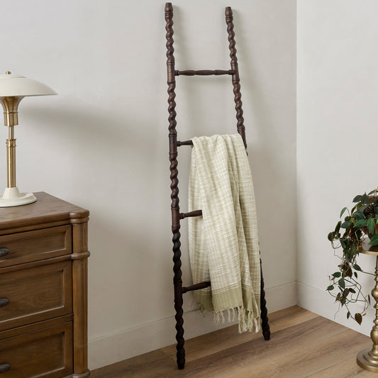Wooden Barley Twist Display Ladder