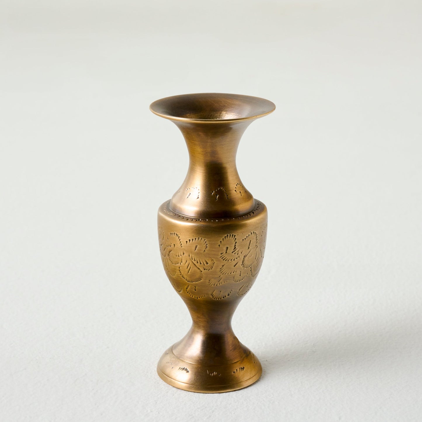 Callin Etched Brass Bud Vase