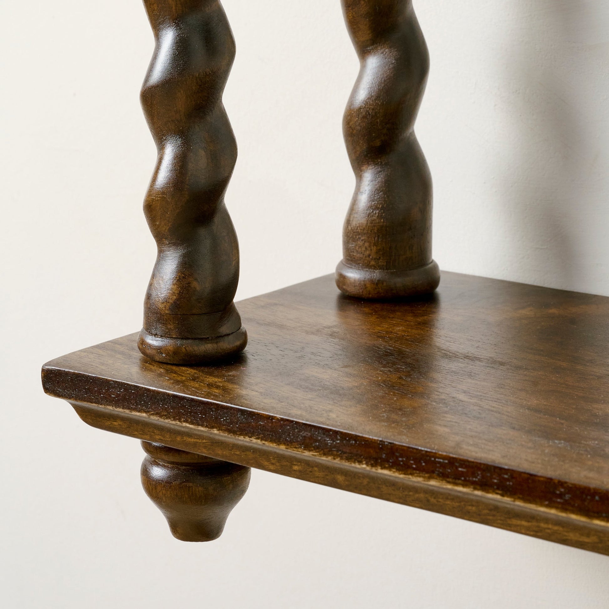 Barley Twist Wooden Shelf