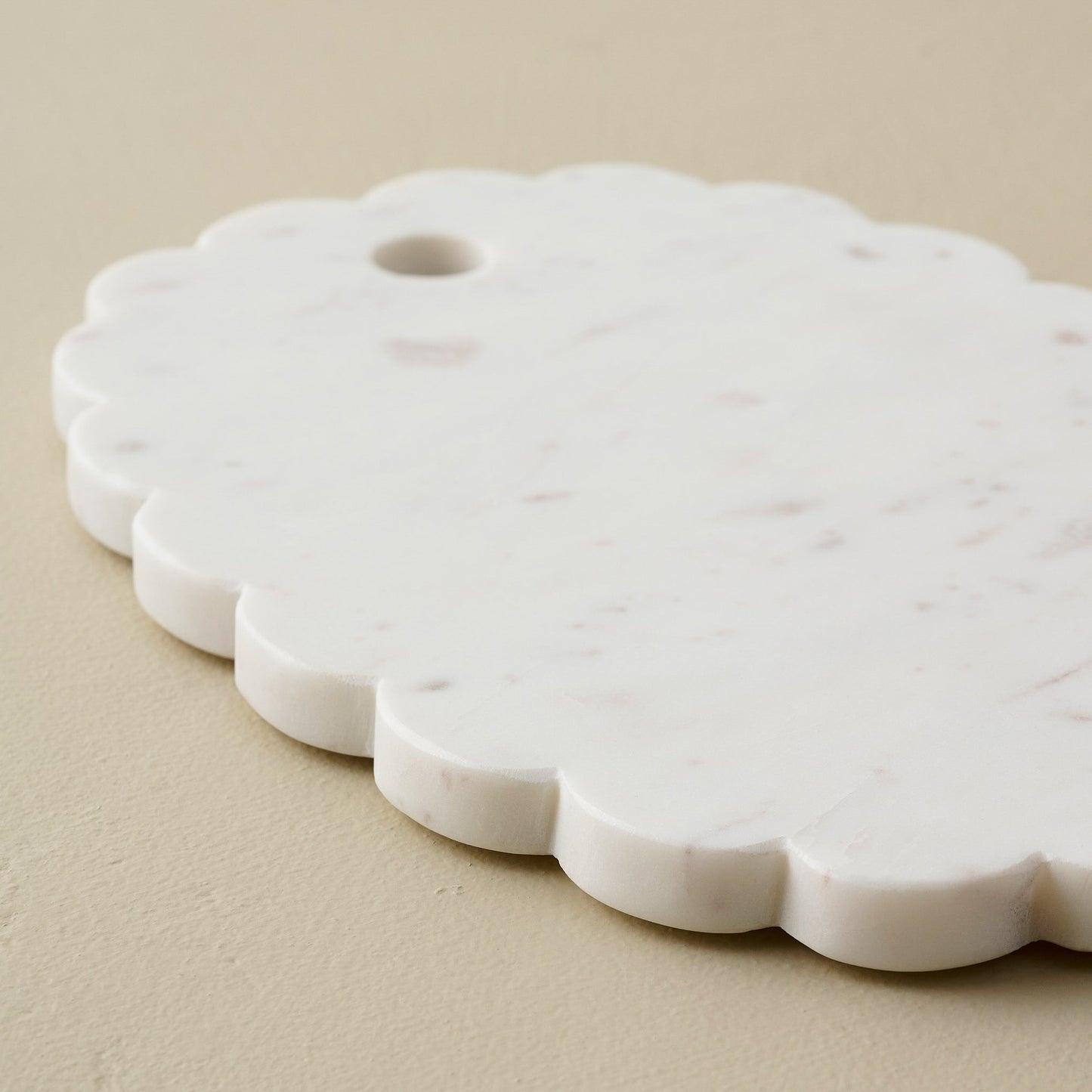White Marble Scalloped Serving Board