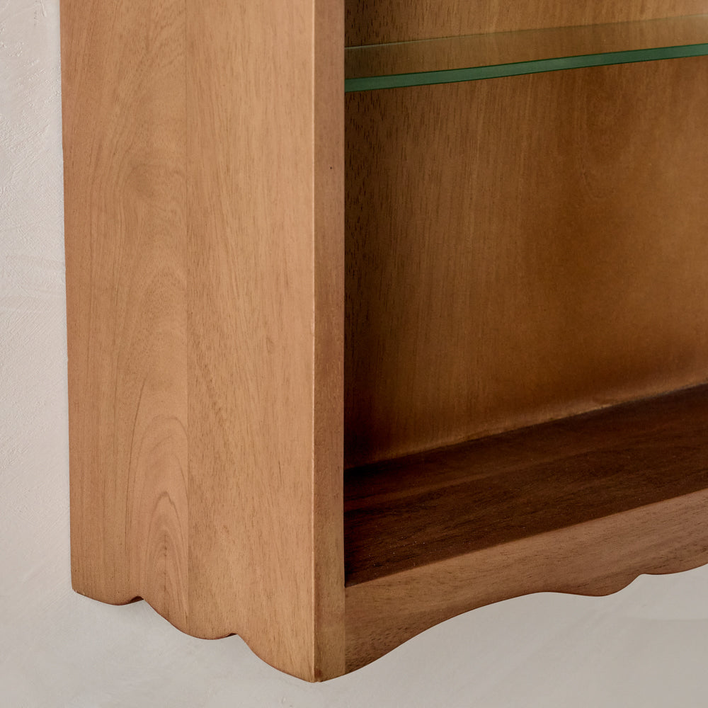 Antiqued Wood Window Pane Display Cabinet