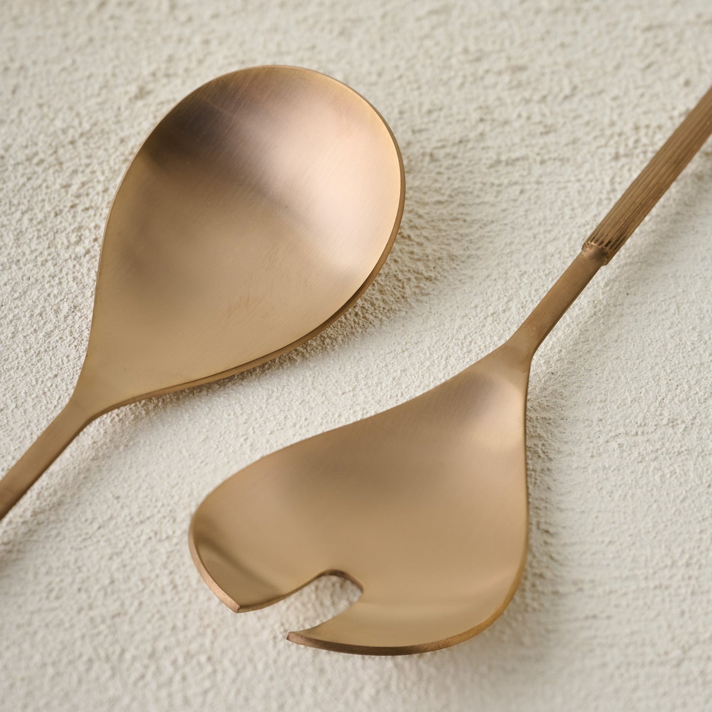 Antique Copper Ribbed Serving Set