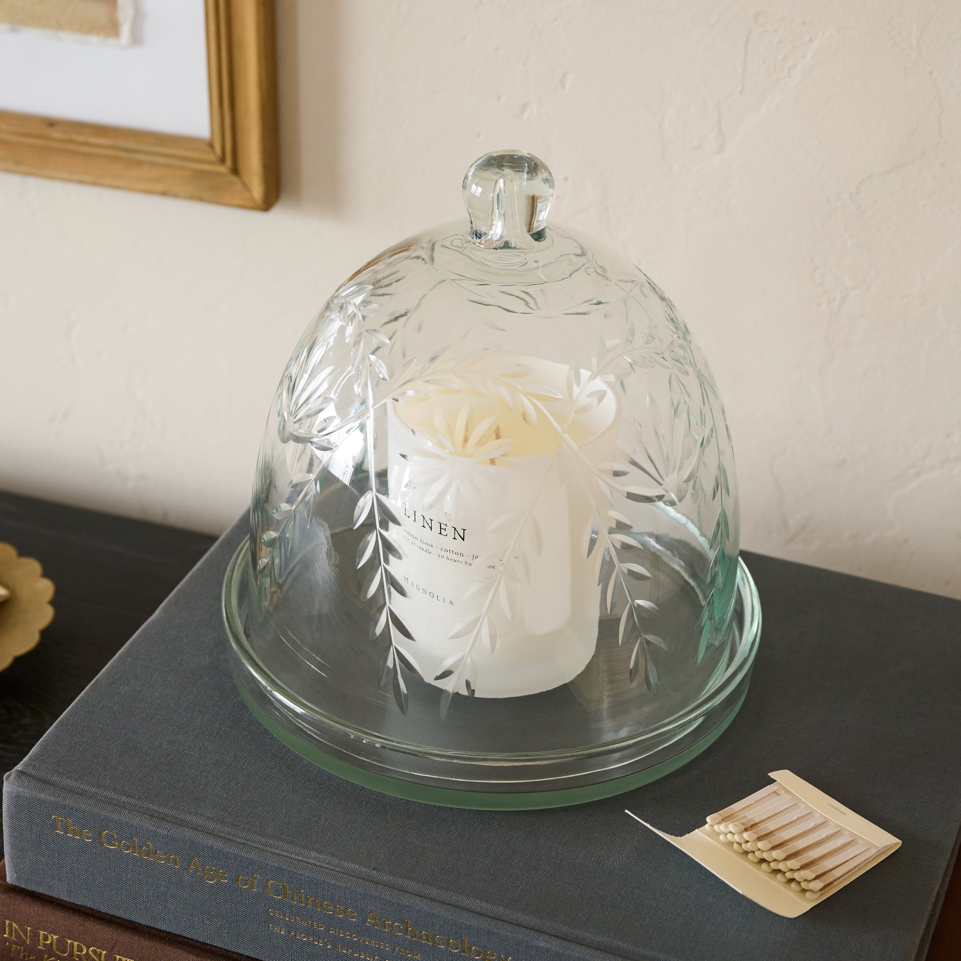 Vivian Cut Glass Candle Cloche