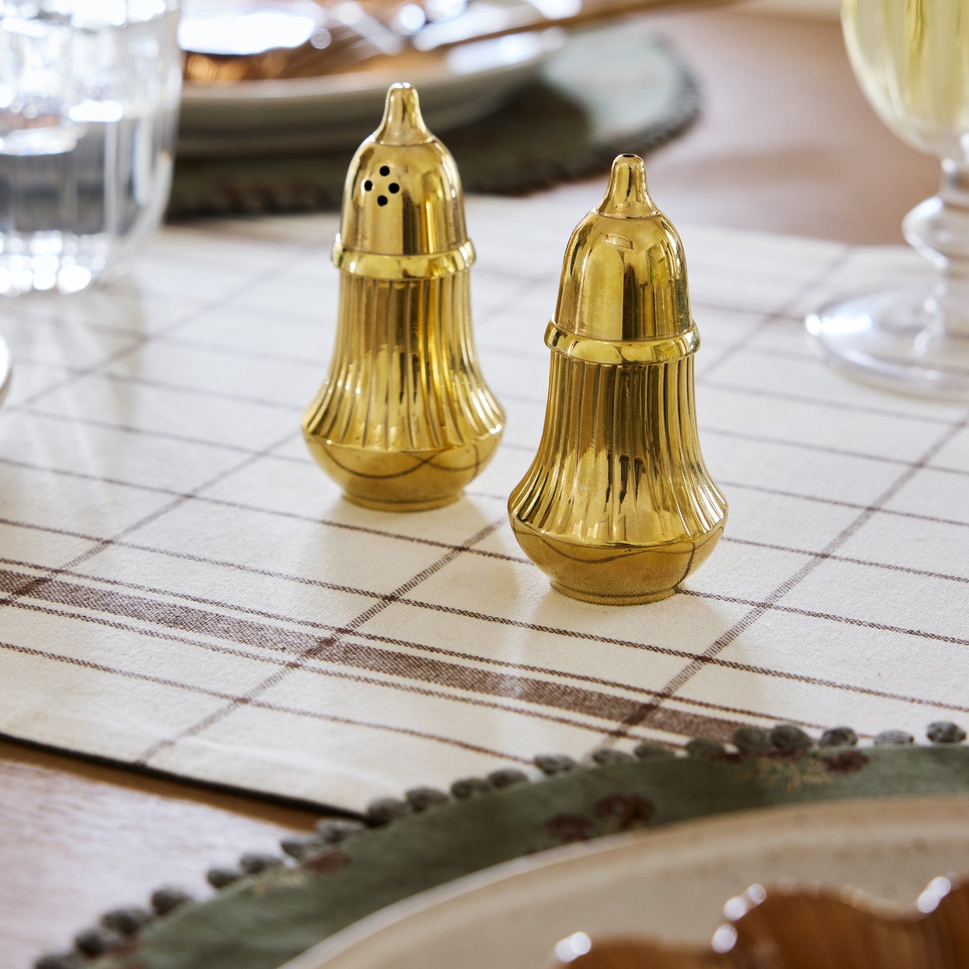 Brass Salt + Pepper Set