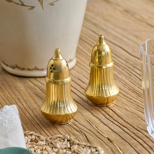 Brass Salt + Pepper Set