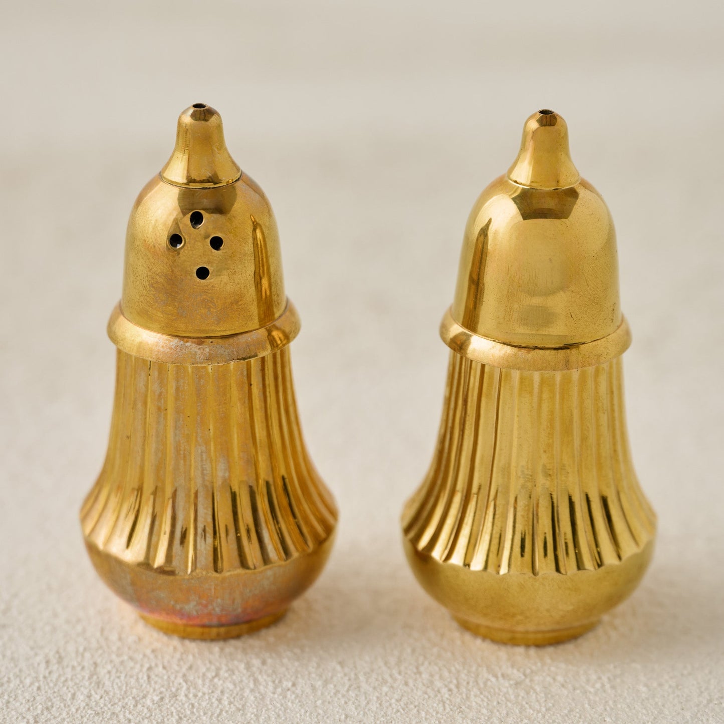 Brass Salt + Pepper Set